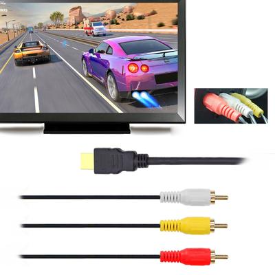 1080P HDTV kompatibilní samčí až 3 RCA Audio Video AV kabel Vysílač signálu Audio konektor