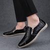 Men's shoes 2025 summer new men's daily soft-soled waterproof casual leather shoes lazy high-mouth one-pedal loafers