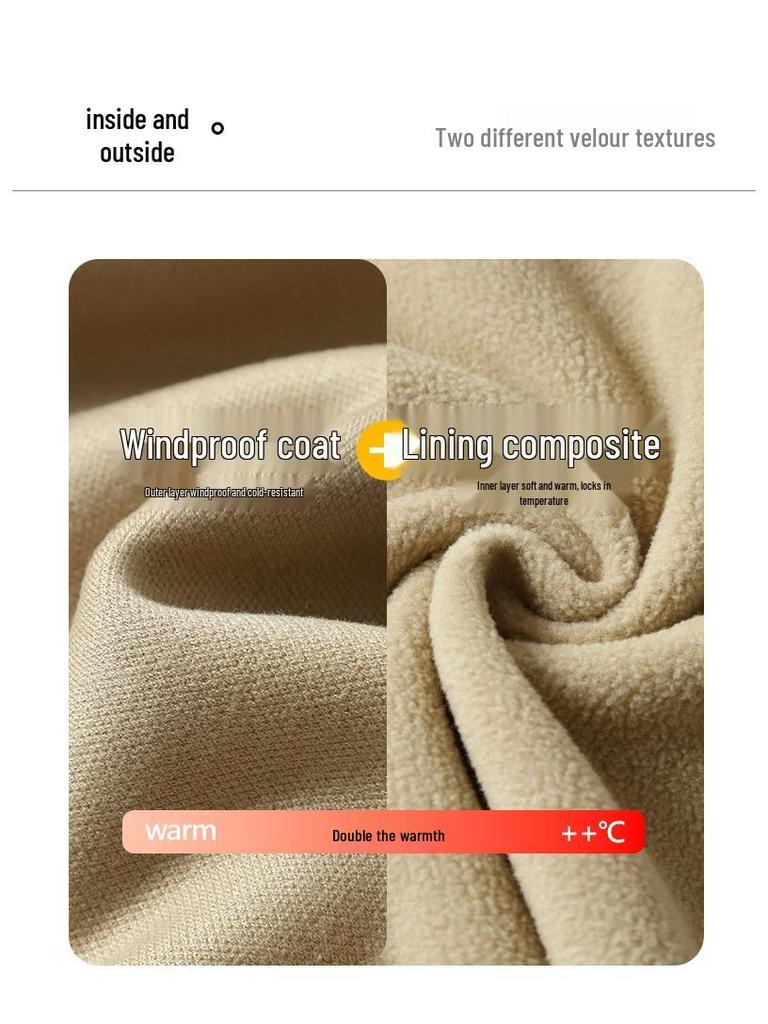 Men's Casual Solid Color Fleece Lined Hooded Sweatshirt - Warm, Versatile Loose Fit with Drawstring and Zipper.