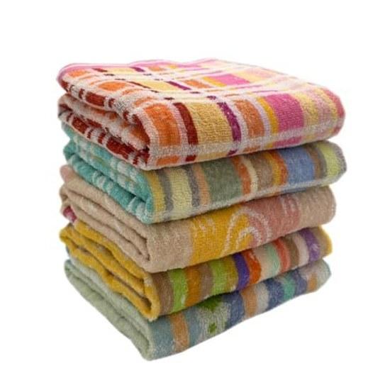Room Sleep Bath Towel Set 5 Variety Designs Fluffy All Pile 60120cm Cotton 100 Soft Texture Absorbent Quick Dry Cute Assorted
