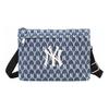 Vintage Floral NY Yankees Zipper Shoulder Bag Unisex Shoulder Bag Denim-Blue 32BGDX011-50U