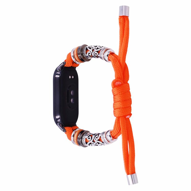 For Xiaomi Smart Band 9 NFC/9/8 NFC/8 Beads Braided Watch Strap Adjustable Wrist Band Bracelet