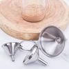 Stainless Steel Kitchen Funnels Set Food Grade Metal Funnels For Filling Bottles Small Funnels For Essential Oil Spices