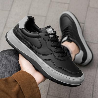 Fashion 2025New Men Casual Leather Outdoor Shoes High Quality Fashion Trend Antiskid Flats Designer Sports Lace-Up Walking Shoes for Men
