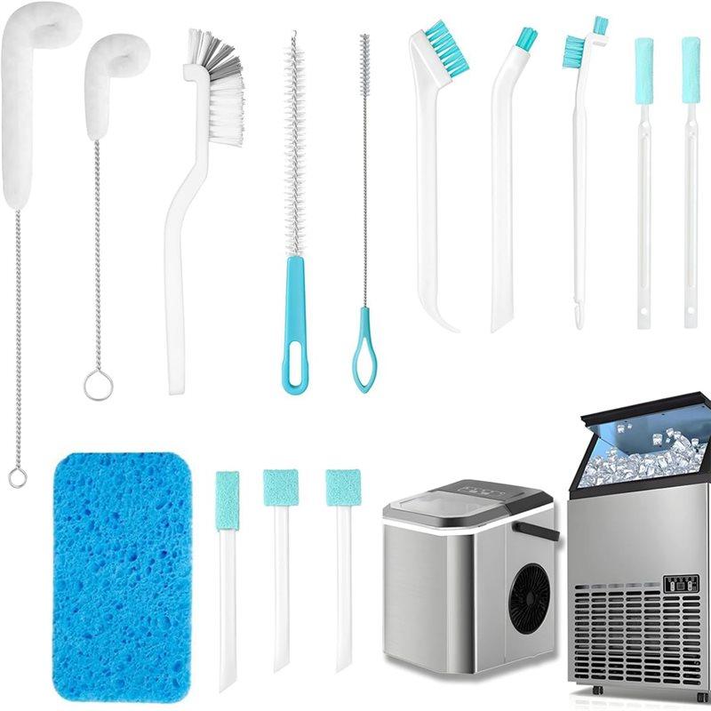 Countertop Ice Maker Cleaning Tool Set(14-Piece), Multi-Functional Cleaning Brush Includes Ice Maker Crevice Brush