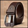 [White Fang] Belt, Pin Buckle, Genuine Leather, Business, Simple, Casual, Stylish, Trousers, Gift, Men's BTA388 (Black)