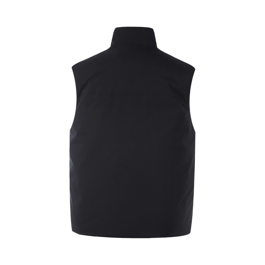 Li-Ning Sports Trend Series Solid Color Stand Collar Cardigan Vest Men Vests Black AMRU033-1