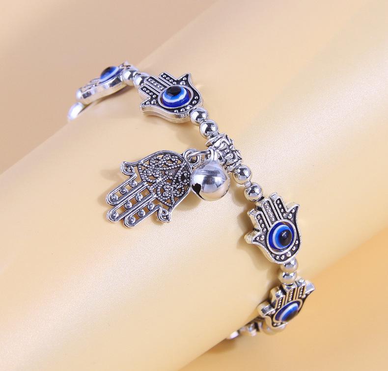 European & American Fashion: Simple Cool Hip-Hop Devil’s Eye Palm Bracelet for Women