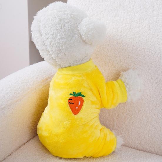 Pet Clothes Fruit Pattern Soft Cat Dog Clothes Four-legged Pyjamas Overalls Pet Supplies