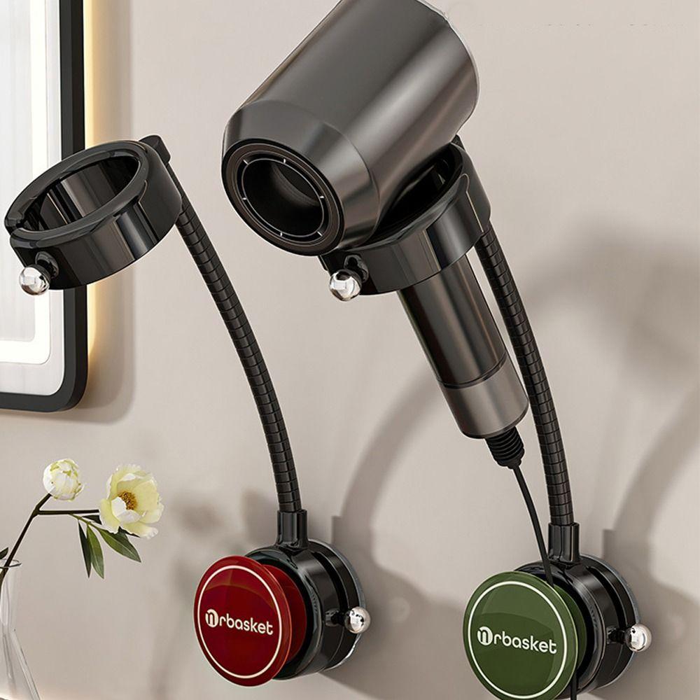 Rotating Hair Dryer Holder Angle Adjustable Hairdryer Shelf Hairdryer Stand  Bathroom Storage