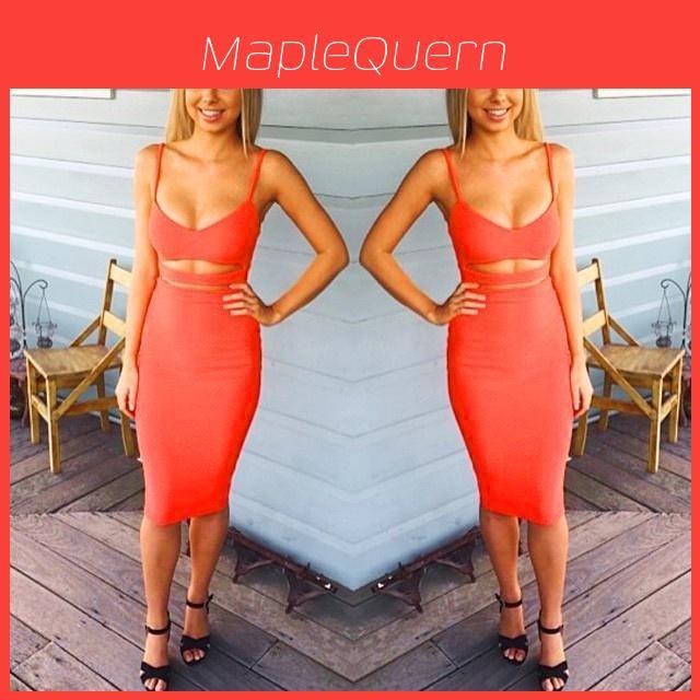 Squisito Abito da Sera/Cocktail Bodycon Senza Maniche con Fasciatura Moda da Donna per Feste