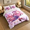 3Pcs Bedding SetDoki Doki Literature Club Soft Bed Sheet and Two Pillowcases Home Bedroom Decor