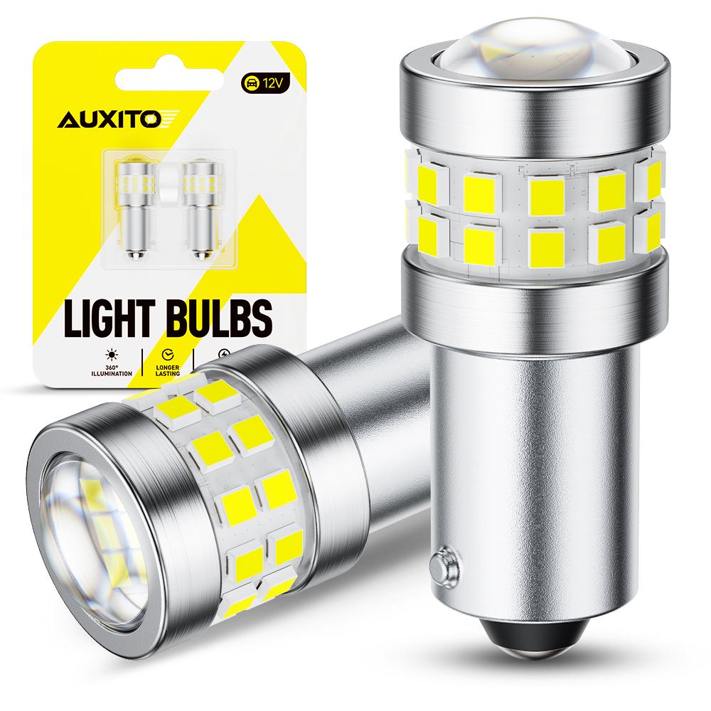 AUXITO 2Pcs BA9S T4W LED Lamp Bulbs White For Car Interior Instrument Panel Dome Position License Plate Lights Super Bright 12V Dome Lights 6
