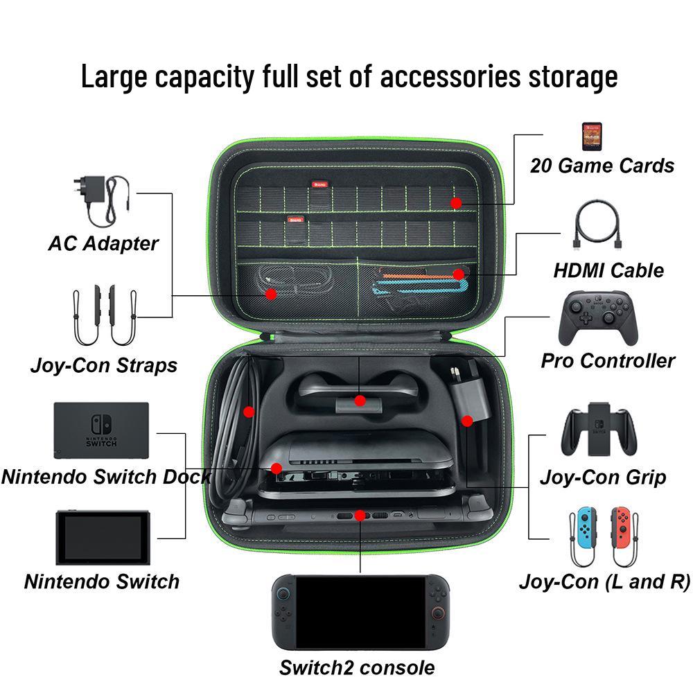 2nd Gen Nintendo Switch Hard Shell Multifunctional Storage Bag