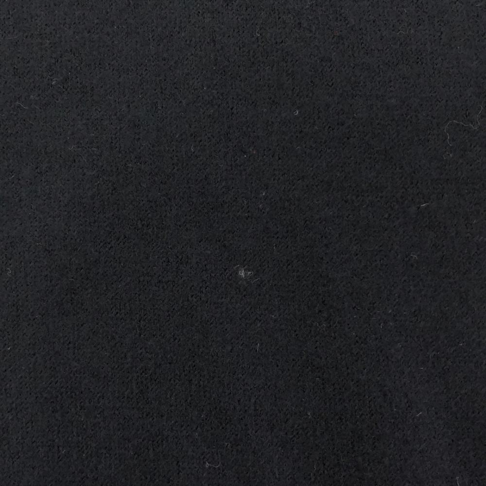 KUON wool Long sleeve High neck Cut S black Shoulder patch pullover Men's Used