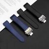 23mm 25m Für Cartier santos100 Santos Silikon-Gummi-Uhrenarmband santos 100 Metallschnalle Armband Herren Schwarz Blau Weiches Armband