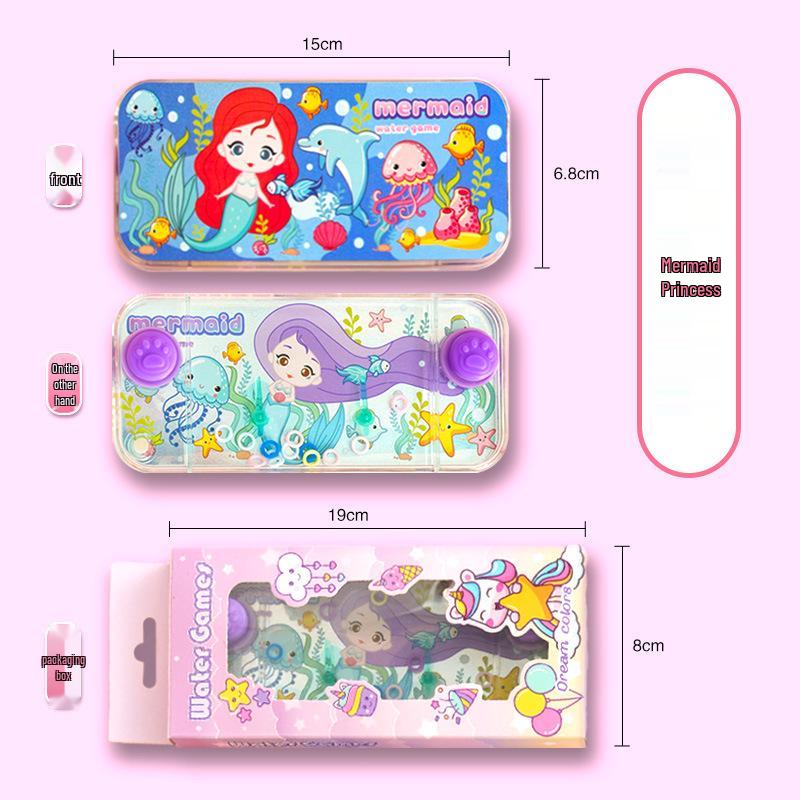 8090 Retro Educational Cartoon Water Dispenser & Ring Toss Handheld Game for Kids