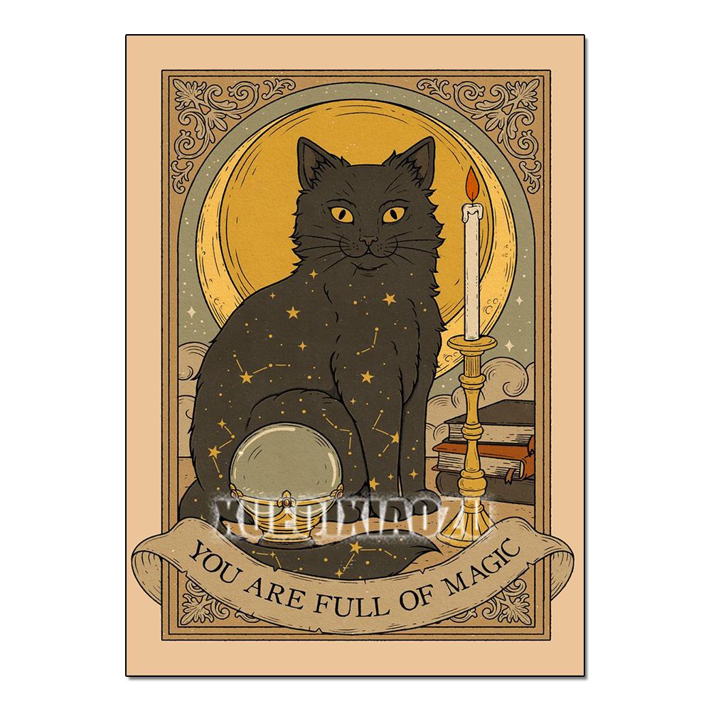 

Карты Таро Животные Алмазная Живопись Милый Енот Кот 5D DIY Полная Мозаика из Страз Вышивка Крестом Набор Домашний Декор Подарки Round 20x30cm