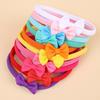 10PCS Mini Hair Bows Headband Baby Nylon Headbands Elastic Soft Newborn Hairbands for Baby Girls Turban Infant Hair Accessories