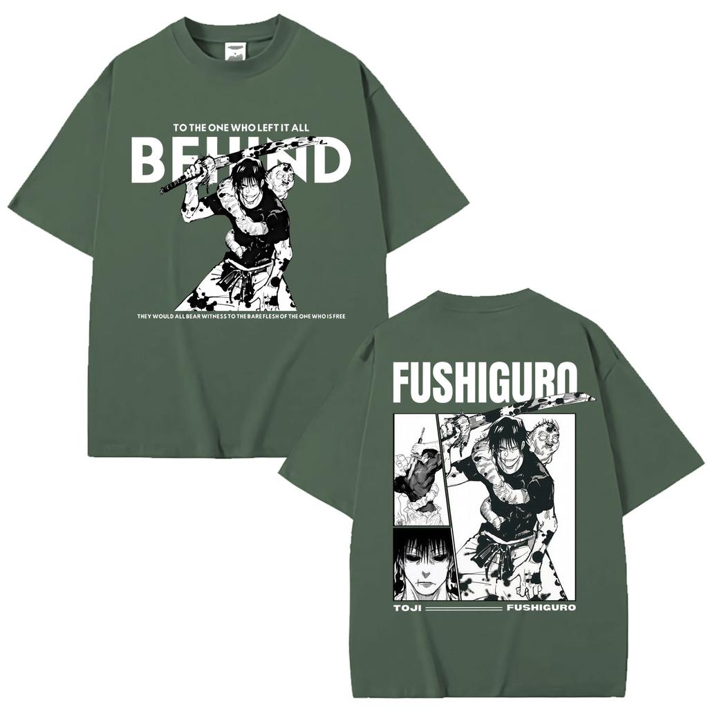 Anime Jujutsu Kaisen Fushiguro Toji Retro Tshirts Unisex Women Harajuku Unisexga Short Sleeve Oversized Fashion Casual Cotton T Shirt