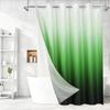 MitoVilla No Hooks Needed Extra Long Shower Curtain with Snap-in Liner, 86 Inch XL Emerald Green Ombre Heavyweight Waffl