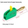 Gold-Plated 4MM Banana Plug, 32A High Current, Self-Locking Solderless Copper Lantern Head
