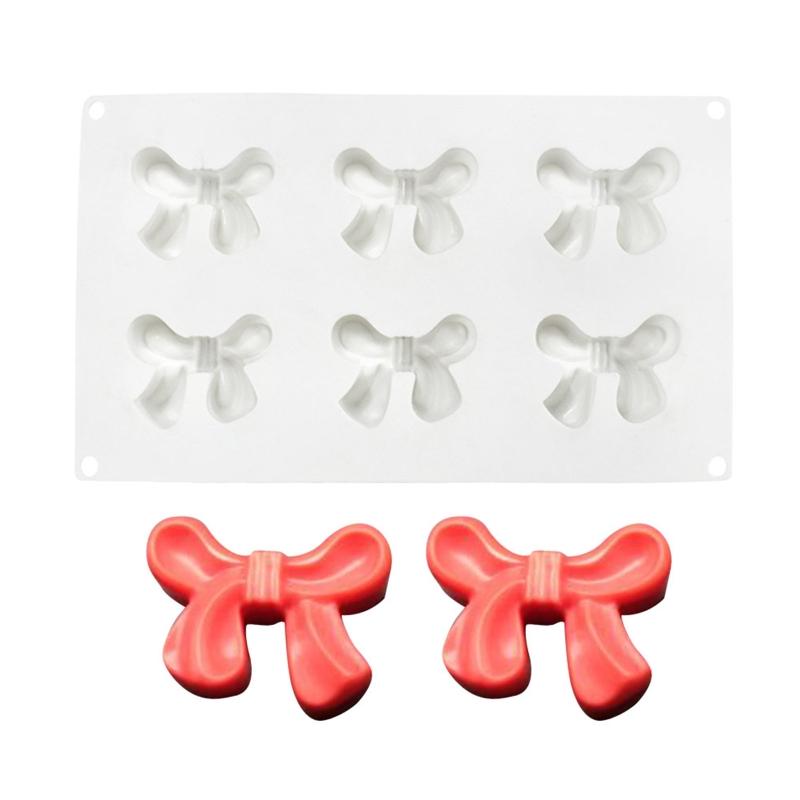 DIY Handmade Soap Making Supplies Silicone Fondant Mold Creative Bowknot Cake Decorating Tool Molds Gift for Baking