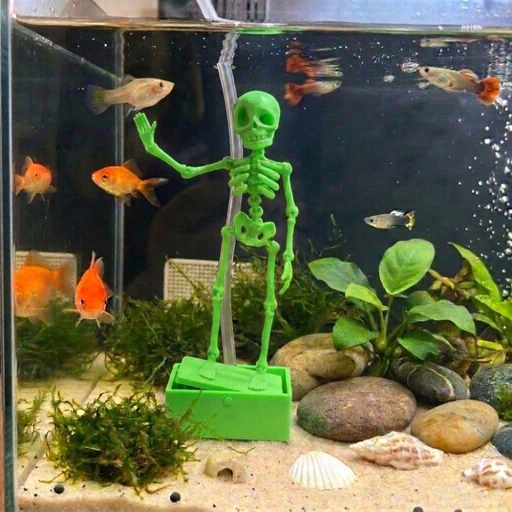 Con Base Aspirante Scheletro Danzante Aeratore per Acquario Appassionati di Acquari