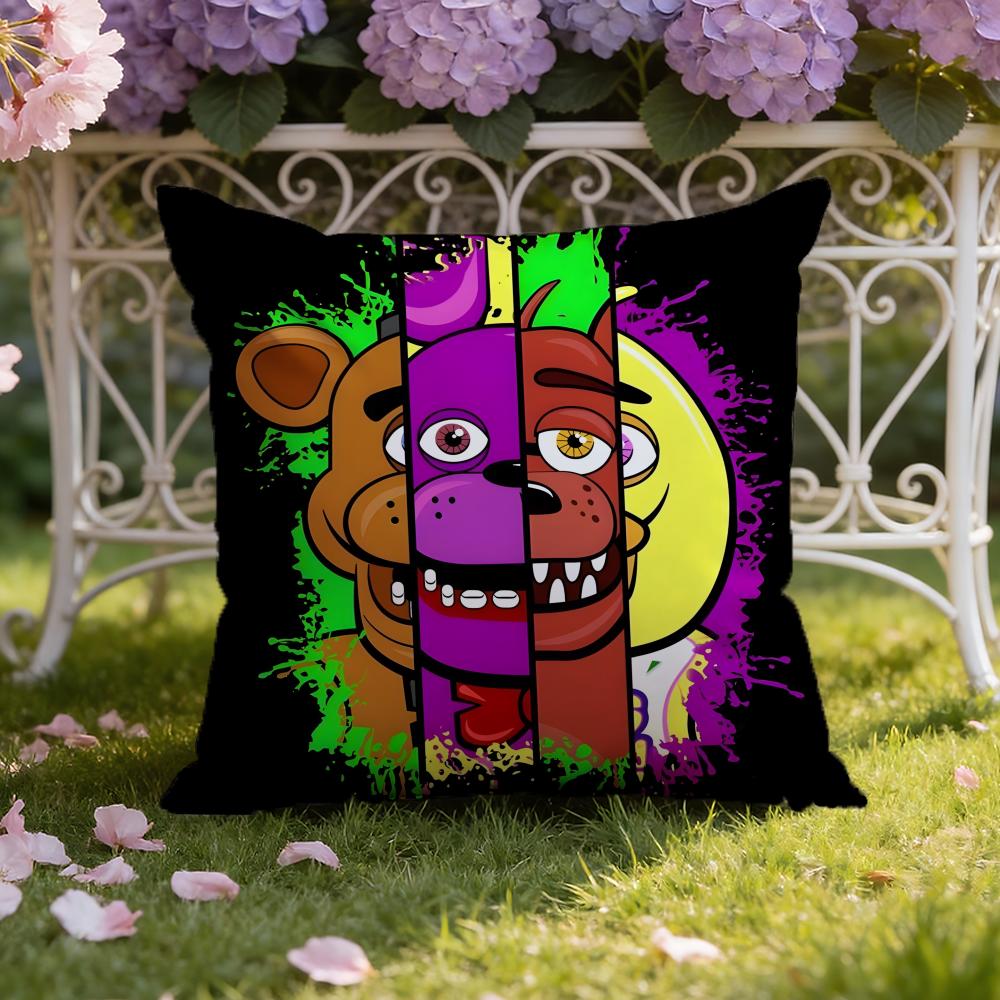 Anime F-Five N-Nights At Freddy's Cushion Cover Home & Car Dual-Scene Pillow Cover: Reversible for Premium Comfort