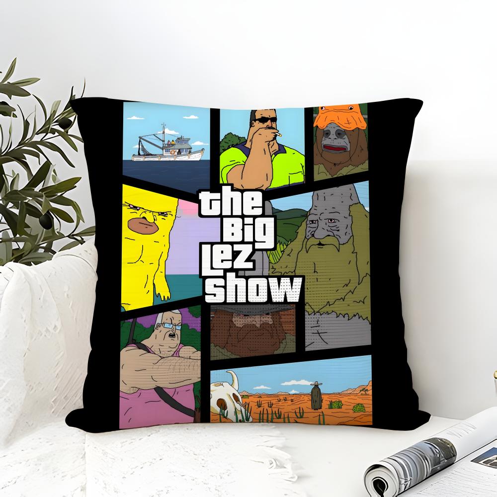Web Series Cartoon T-The Big Lez Show 4 Pillow Case Linen Pillow Case Sofa Home Decor Cushion Cover Cushion Cove