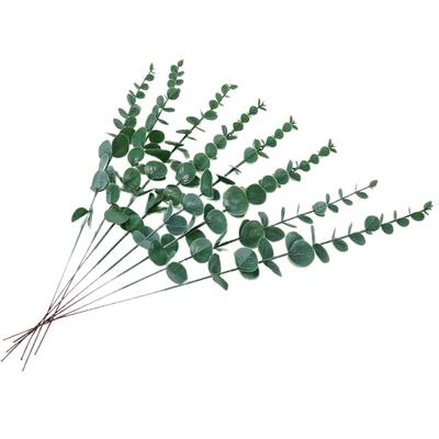 Faux Flowers Artificial Leaves Faux Green Plant Greenery Branches Indoor Home Decor Silk Flower Tasteless 24pcs