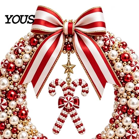 Feiertags basteln Projekte DIY Weihnachts Perlenkranz Set, Handgemachte Perlen Tür Dekoration, Perlen Girlande für Dekor Wandbehang Elegantes Bastelprojekt