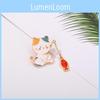 Cartoon Cat Fishing Style Metal Badge Accessory Sweater Jacket Decoration Brooch