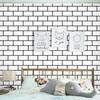 Küchenölfest Weißer Ziegelaufkleber Wasserdicht Selbstklebend Hochtemperaturbeständig Wandaufkleber Imitationsfliesen Tapete
