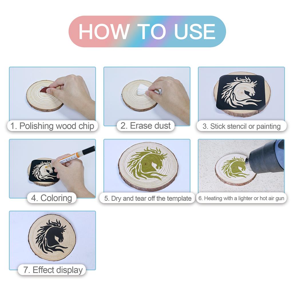Wood Burning Pen Chemical Pyrography Marker Pen Safe Scorch Tool for DIY Projects Wood Painting