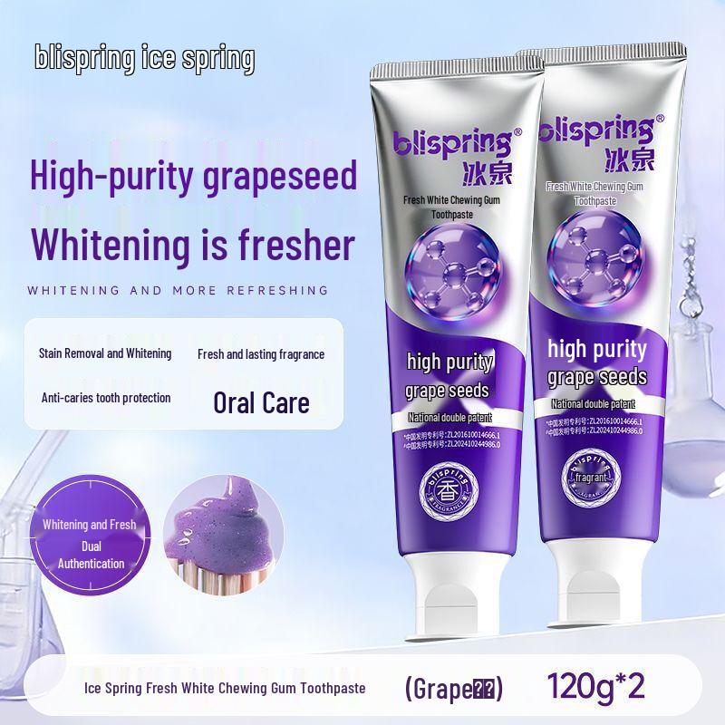 Ice Spring Refreshing Whitening Toothpaste - Grape Rose