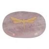 Worry Stone Gold Color Carved Dragonfly Sk   Relaxing and Soothing Balance Stone