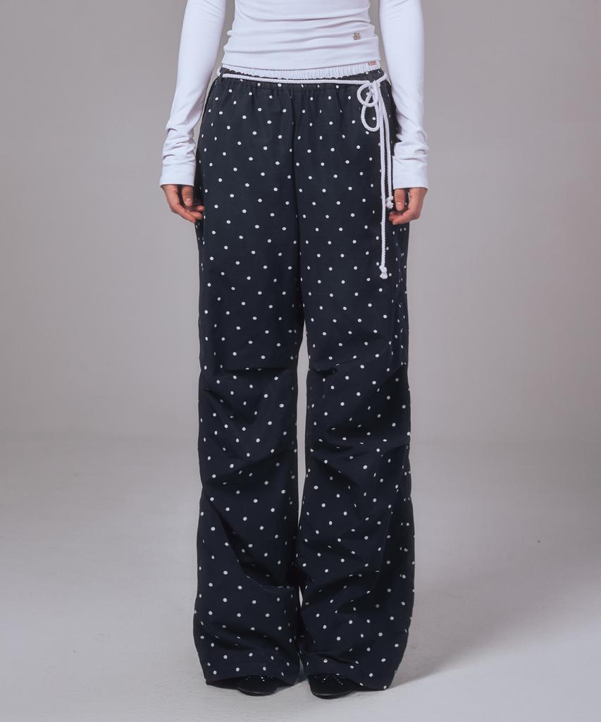 YOUHEE [3Colors] Cotton Layered Banding Wide Pants