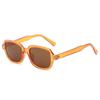  Fashion Square Women Luxury Sunglasses Retro Rivets Men Orange Lens Shades UV400 Sun Glasses