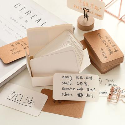 100pcs/box Usuful Kraft Paper Party Supplies DIY Blank Card Sketch Graffiti Message Card Postcard Greeting Invitation Card