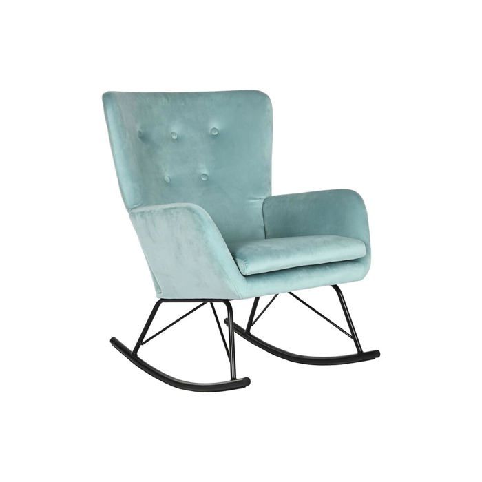 Fauteuil à bascule - Home ESPRIT - 68x70x37 cm - Polyester - Métal - Multicolore - Décontractée - Nettoyer