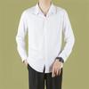 High End Long Sleeved Shirt Men's Striped Shirt Men's Slim Fit Plus Size