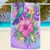 Asciugamano da Spiaggia con Stampa Floreale di Colibrì Morbido Tessuto in Microfibra Unisex Nuoto Viaggio Campeggio Gite in Spiaggia Avventure all'Aperto