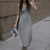 Striped Suspender Dress for Women In Summer Latest Versatile Slim Fit Slim Vest Mid-length Skirt