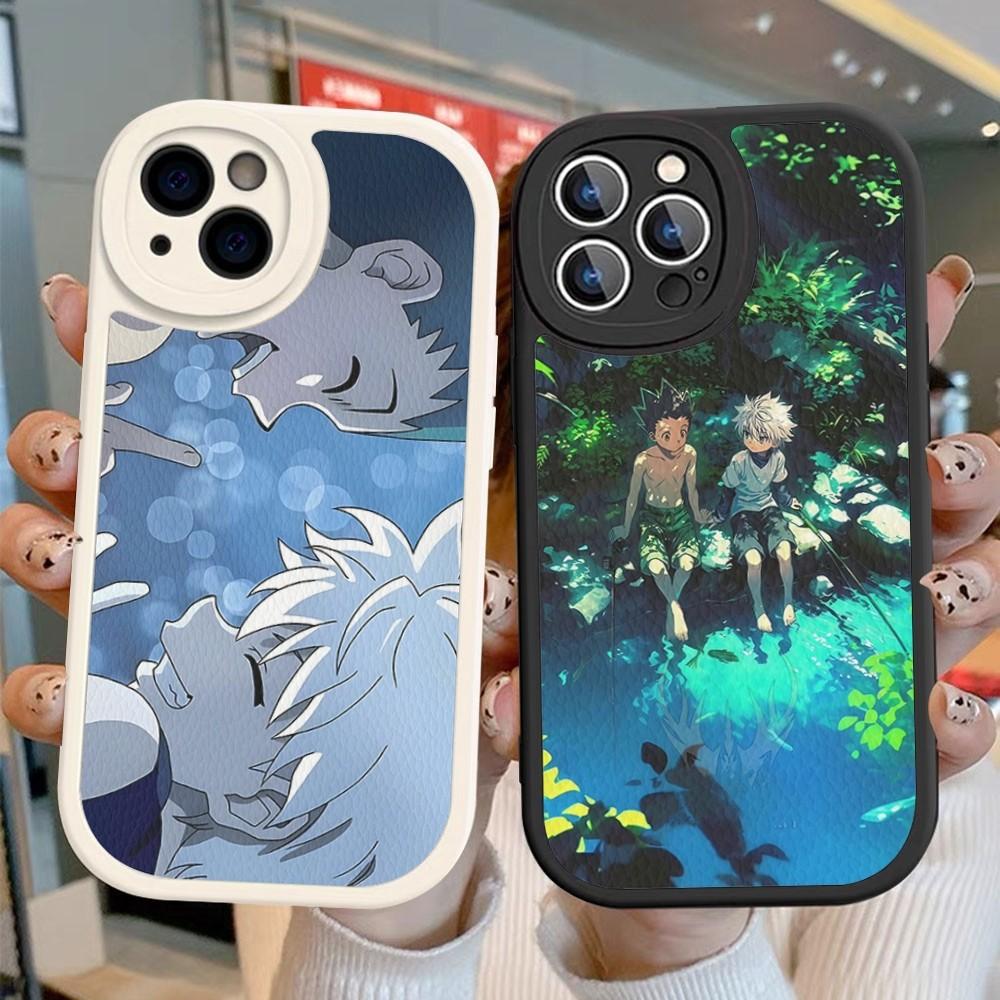 Hunter X Hunter Anime Handyhülle Hartleder Für IPhone 16 15 14 13 12 Mini 11 14 Pro Max Xs X Xr 7 8 Plus Fundas