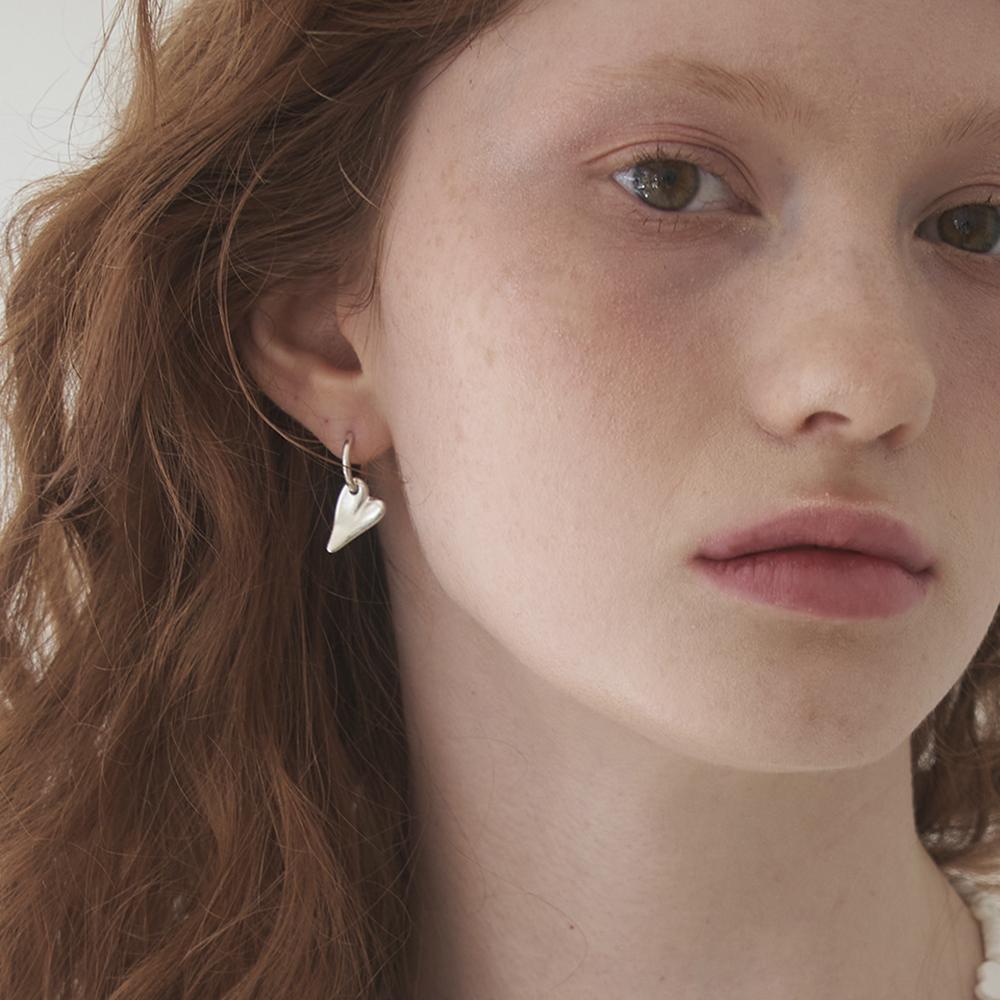 Still Instant Heart Greenery - Earring 09