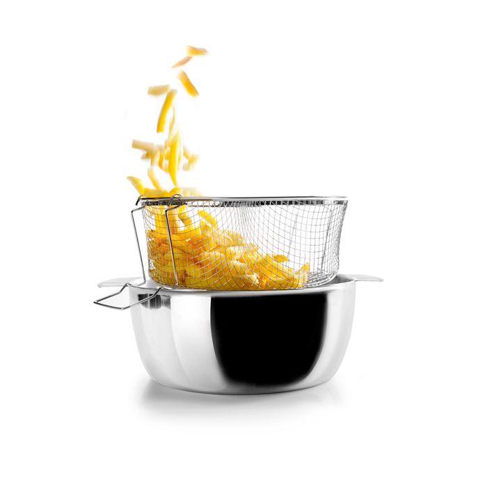 Friteuse - IBILI - Induktion - 24 Cm - Acier Inoxydable - 4.5L - Compatible Tous Feux