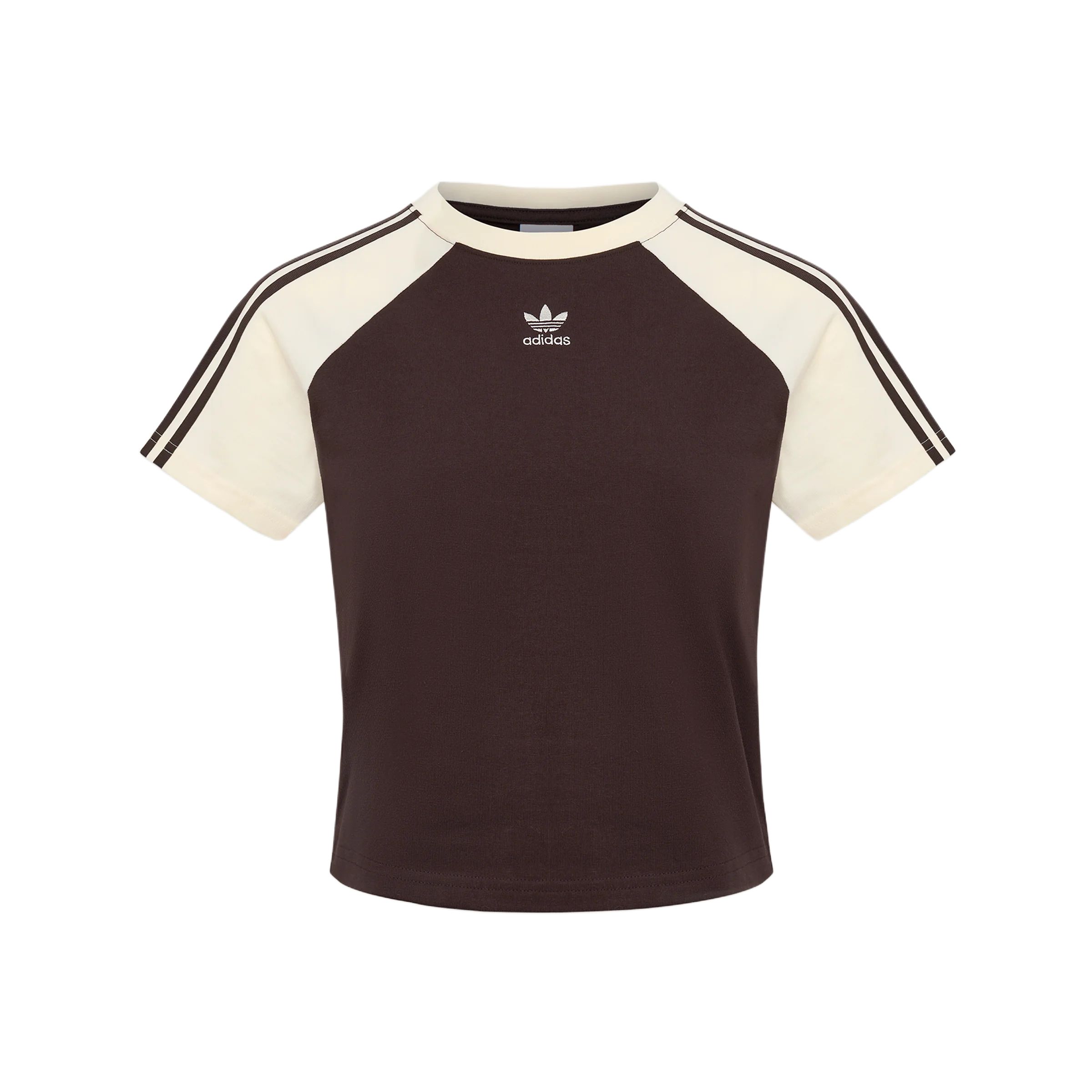 Adidas Originals Striped Round Neck Short Sleeve Sports T-Shirt Women Tops KU4767 XS
