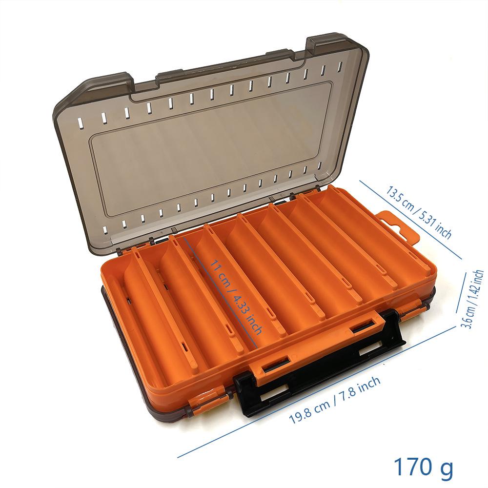Dual-Sided Tackle Box for Minnow and VIB Lures - Fishing Storage Accessory