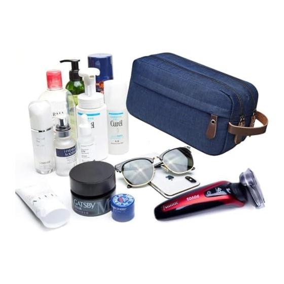 TIMYU Travel Pouch, Men's Cosmetic Pouch, Cosmetic Pouch, 25 X 15 X 9 Cm, Large Capacity, Lightweight, Waterproof, Hanging Storage, Toiletry Bag,